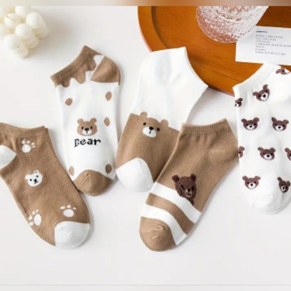 Accessories - 5 Pair Cute Bear Socks